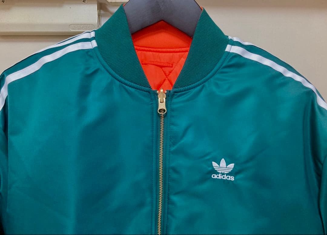 アディダス/アディレニウム MA-1 ボンバージャケット リバーシブル 深緑
