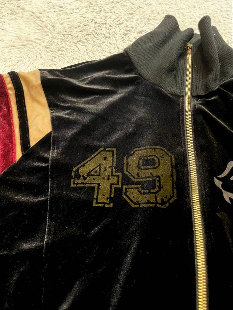 人気モデル　オニツカタイガー　ベロア　トラックジャケット　ブラック　黒