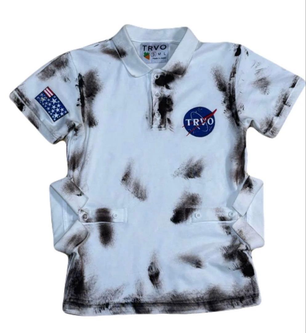 不*火様 TRVO WHITE LUNAR DUST POLO