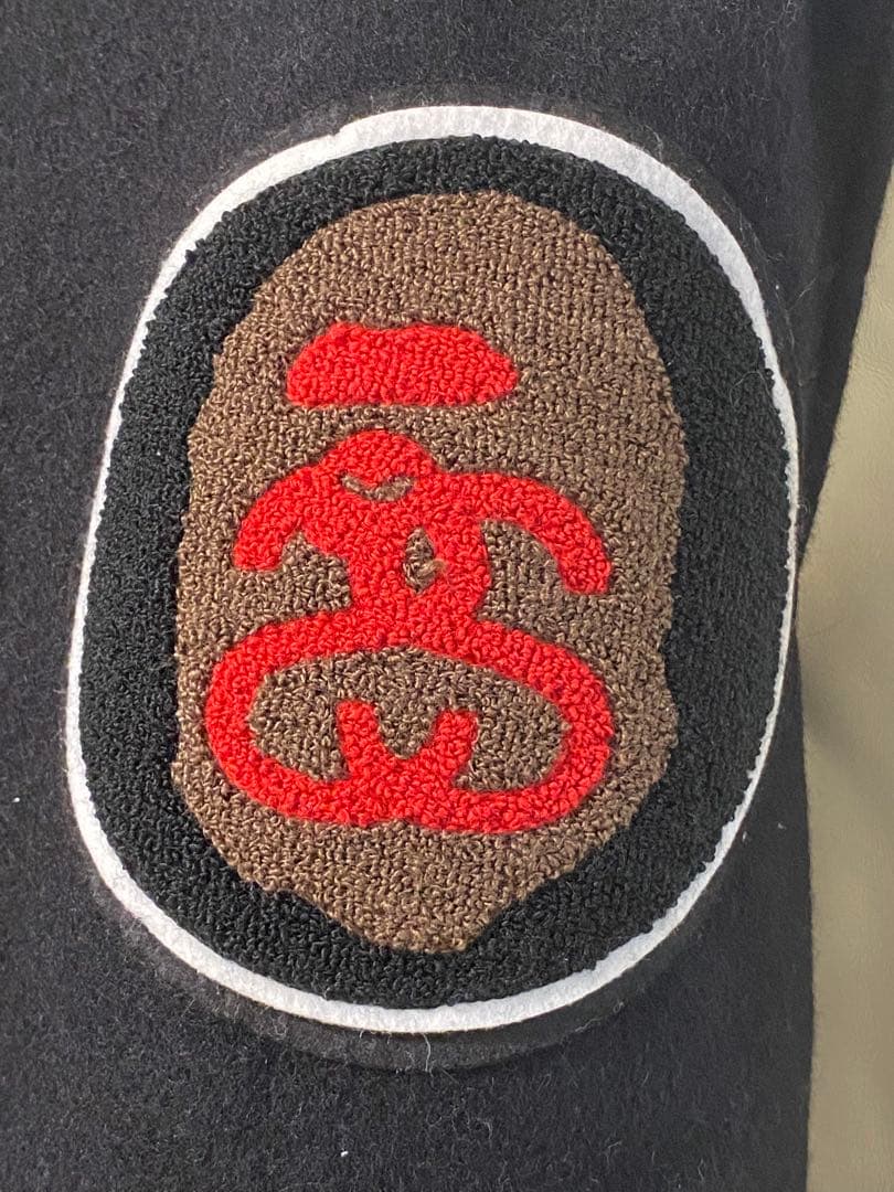 【希少】 STUSSY × A BATHING APE スタジャン S