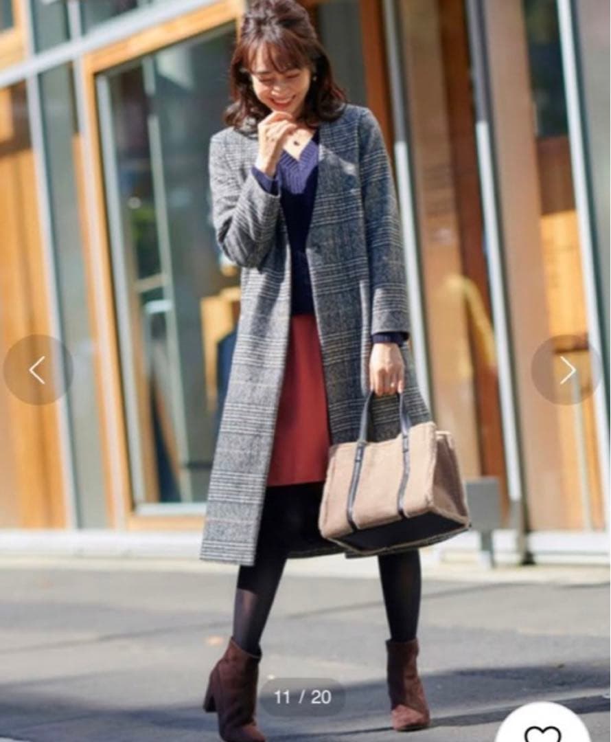 COLLAGE GALLARDAGALANTE チェックツイードコート