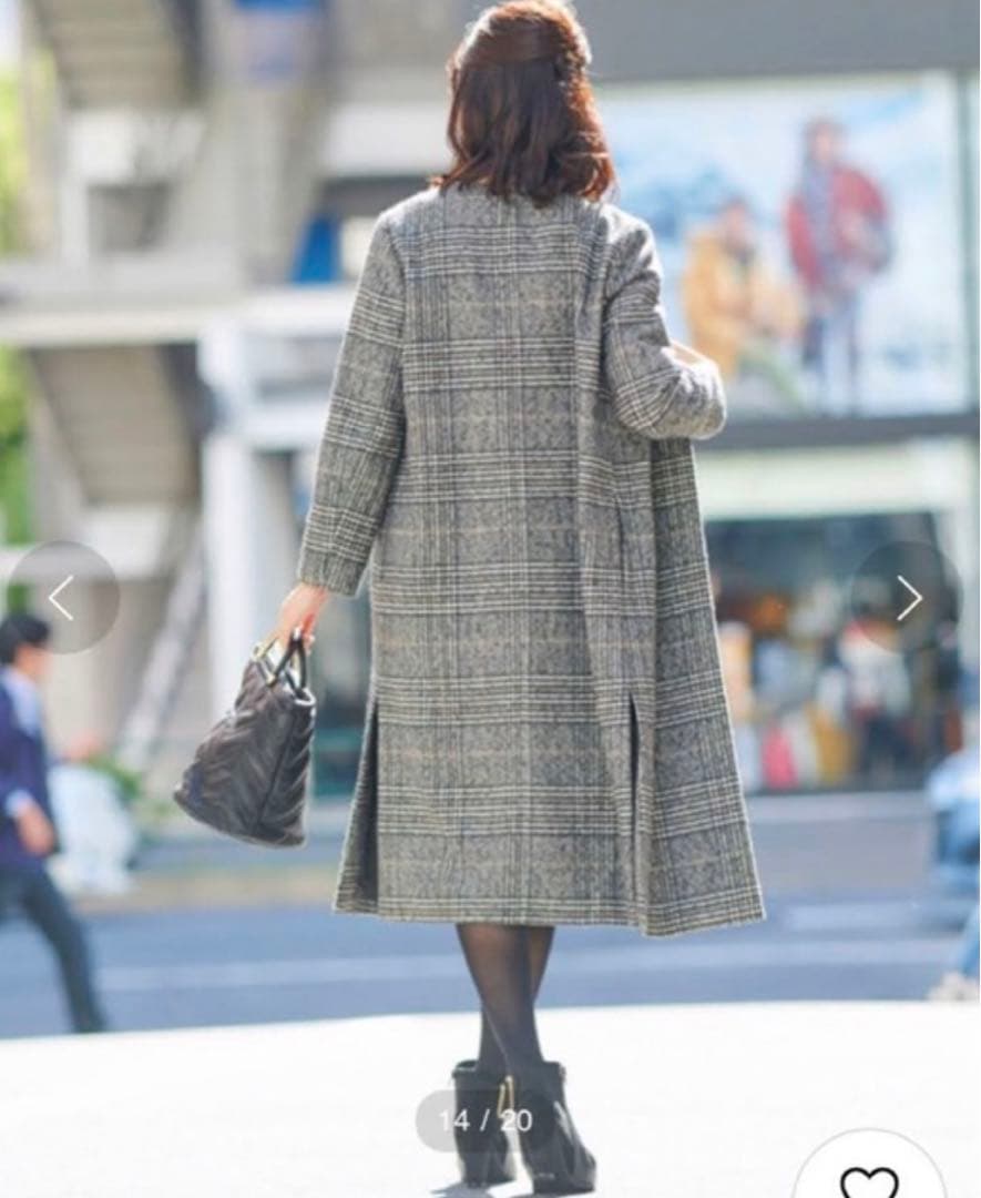 COLLAGE GALLARDAGALANTE チェックツイードコート