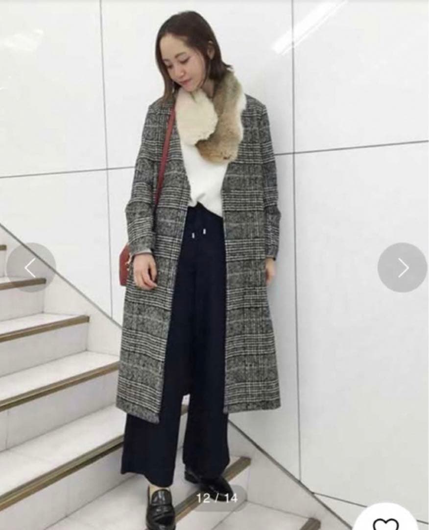 COLLAGE GALLARDAGALANTE チェックツイードコート