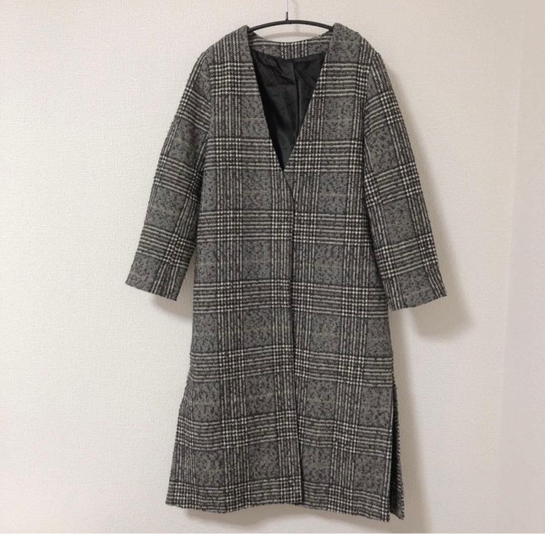 COLLAGE GALLARDAGALANTE チェックツイードコート