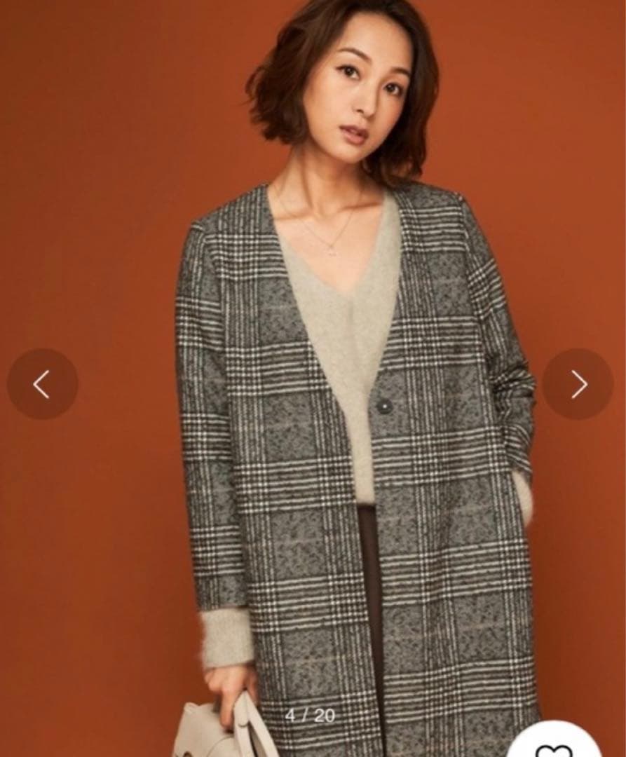 COLLAGE GALLARDAGALANTE チェックツイードコート