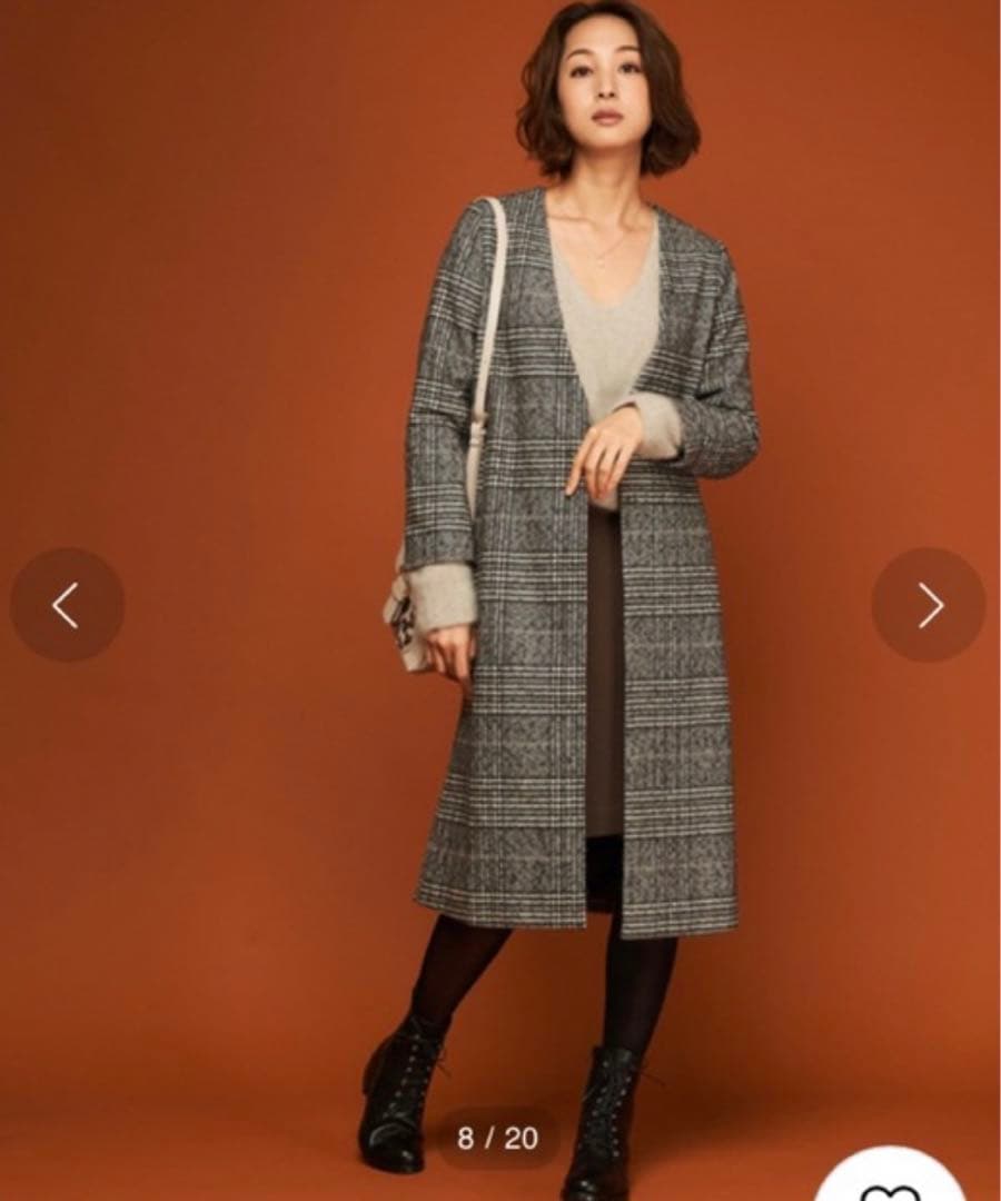 COLLAGE GALLARDAGALANTE チェックツイードコート