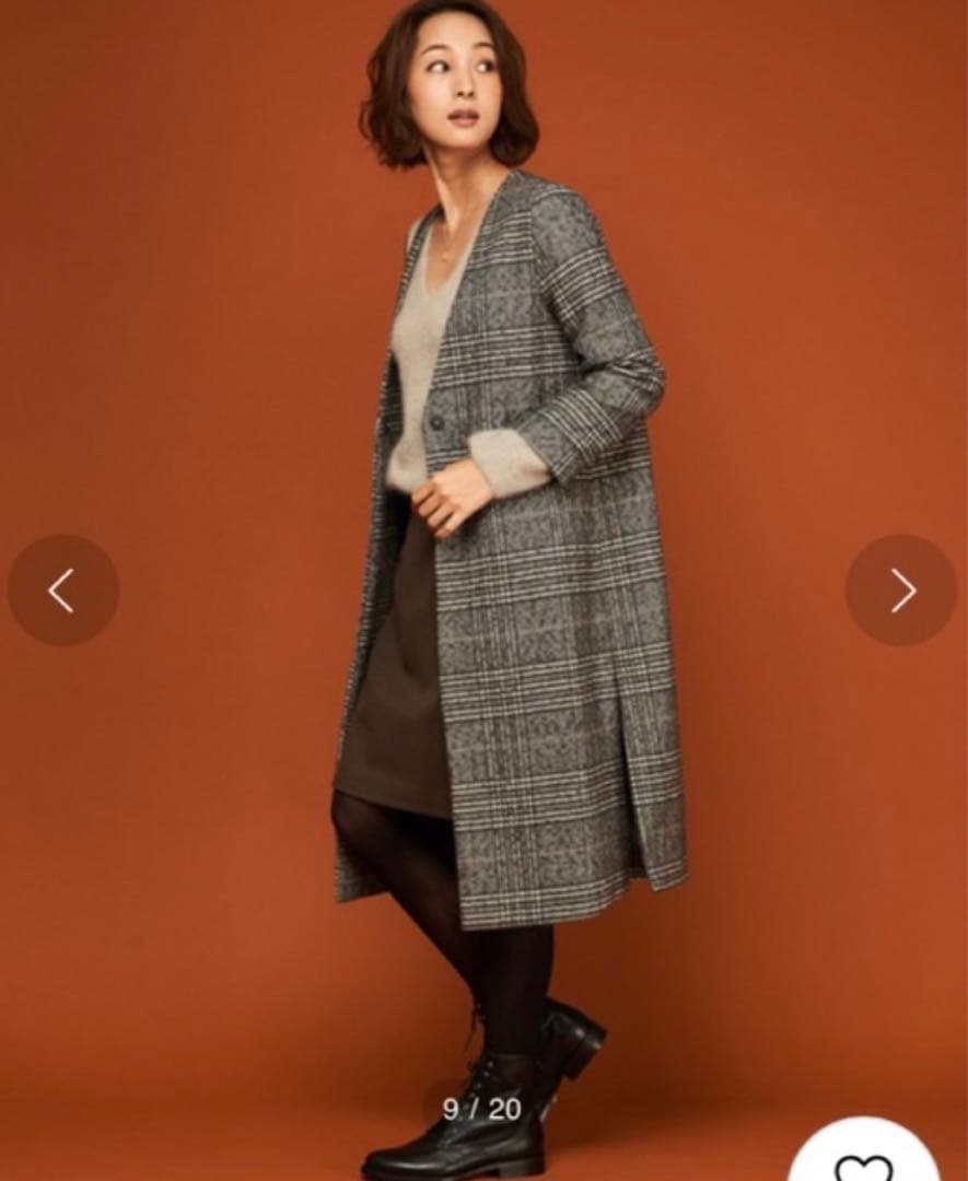 COLLAGE GALLARDAGALANTE チェックツイードコート
