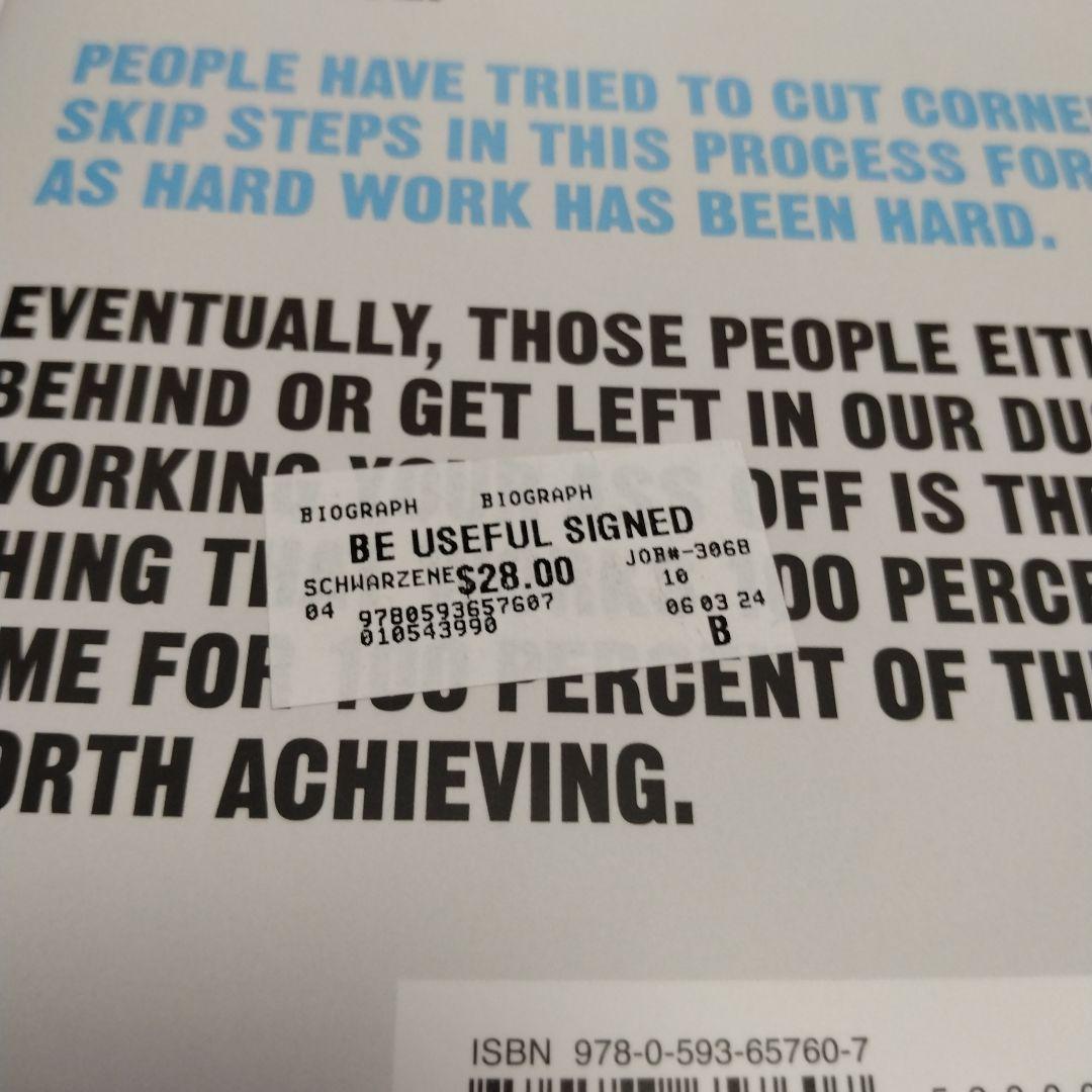 アーノルドシュワルツェネッガー直筆サイン本