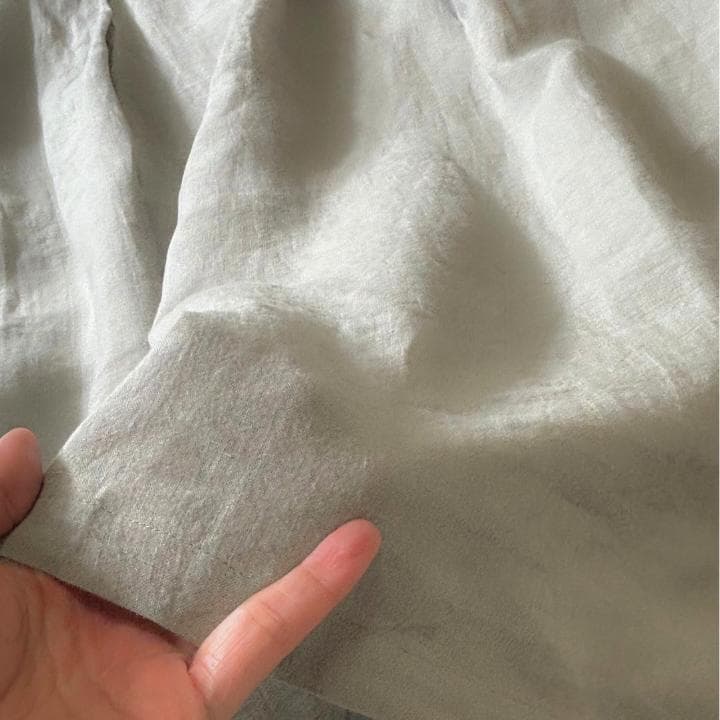 群言堂 石見銀山 麻100% リネンロングワンピース日本製グレーマキシ ゆったり