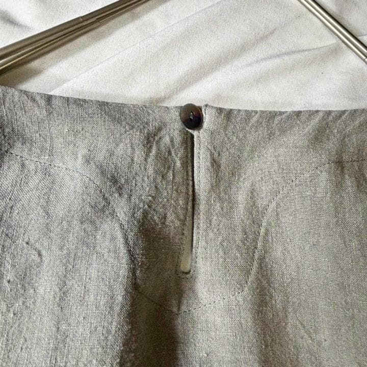 群言堂 石見銀山 麻100% リネンロングワンピース日本製グレーマキシ ゆったり