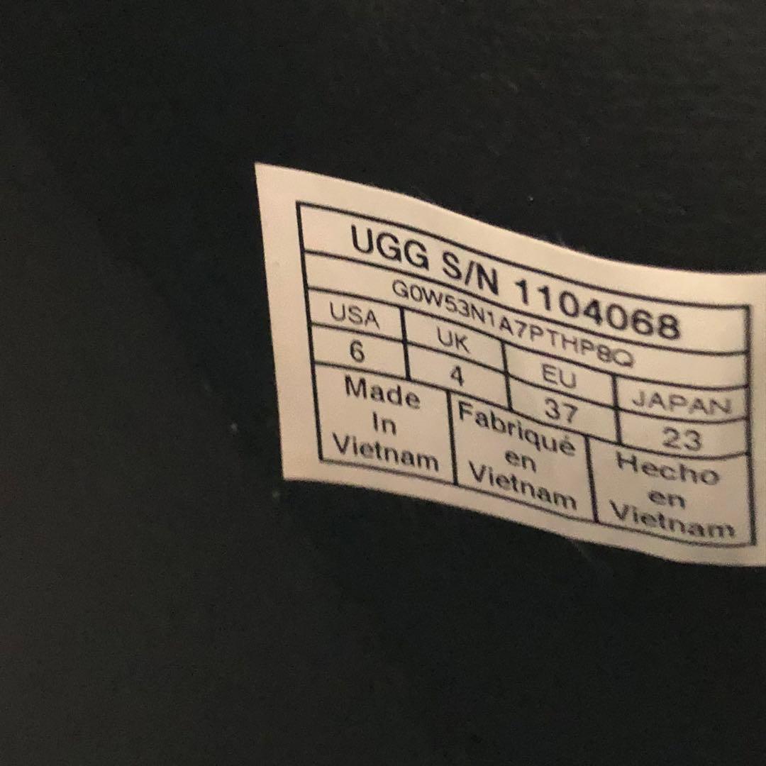 新品試着 UGG OLLI アグ レザー ハイカット ブラック サイドジップ23