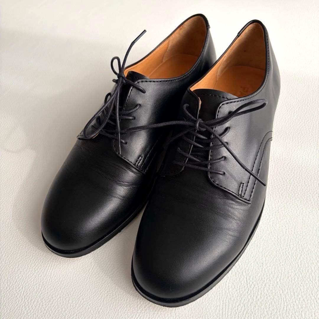 美品　パドローネ　ドレスシューズ　革靴　ダービー　レザー　外羽根　プレーントゥ