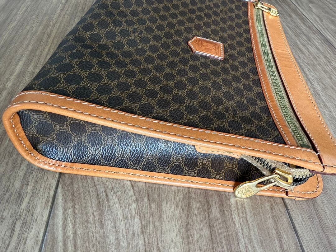 VINTAGE CELINE セリーヌ マカダム クラッチバッグ PVCレザー