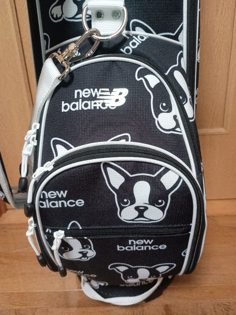 ニューバランスゴルフ キャディバック 犬柄 黒