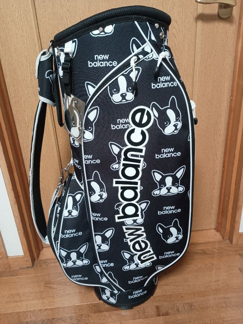 ニューバランスゴルフ キャディバック 犬柄 黒
