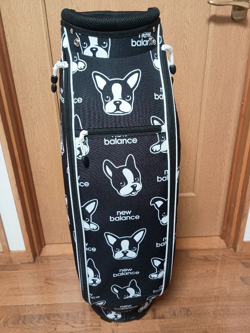 ニューバランスゴルフ キャディバック 犬柄 黒