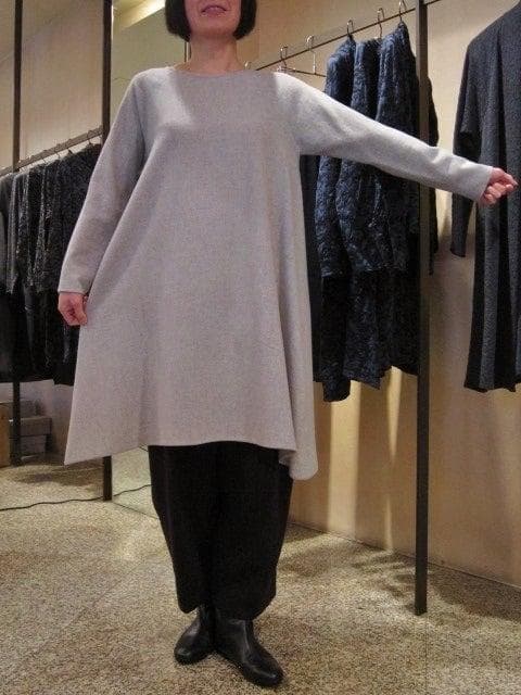 ヨーガンレール☆定番ウールタンブラーAラインOP☆杢ベージュ☆美品です