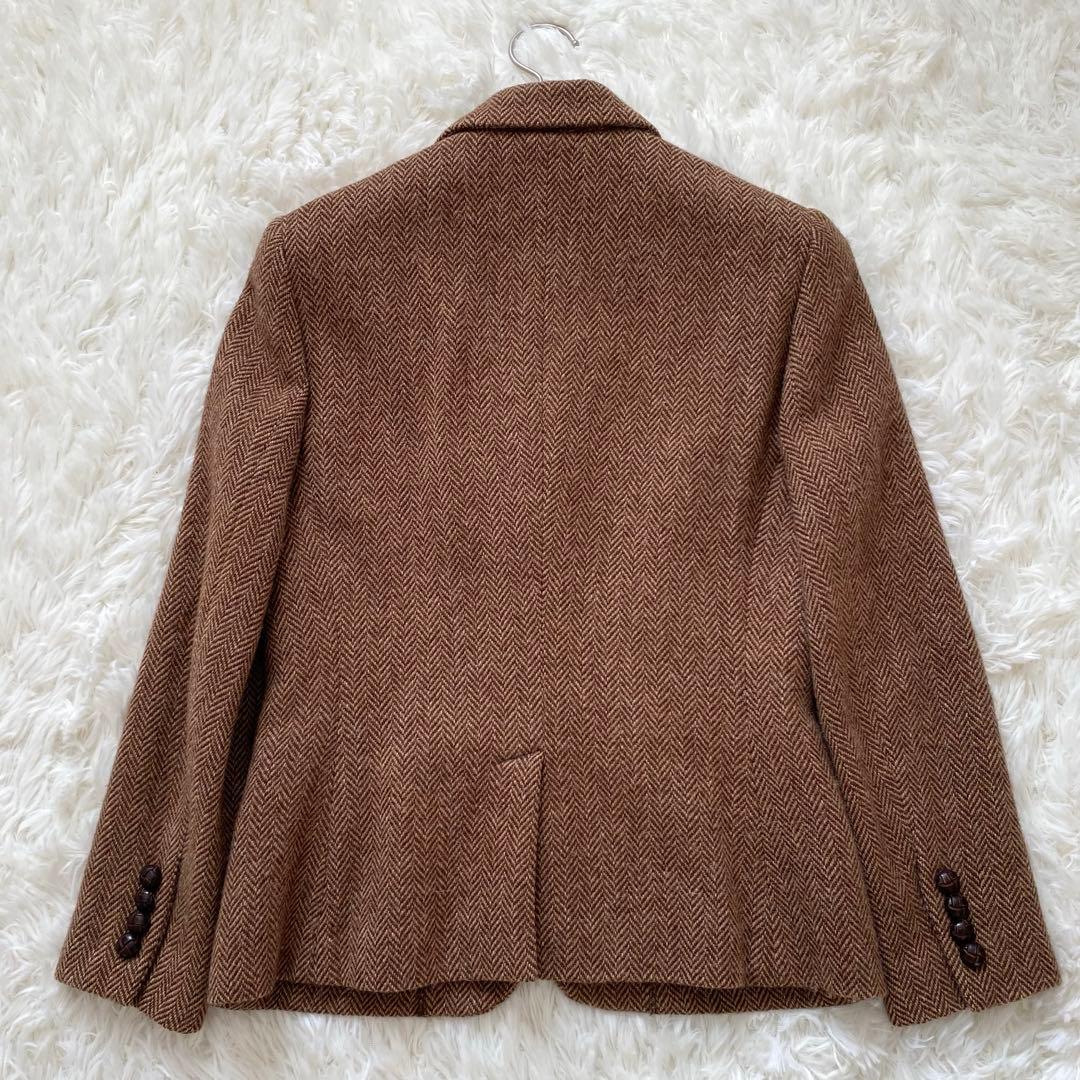 ラルフローレン　テーラードジャケット　ヘリンボーン　くるみボタン　アルパカ