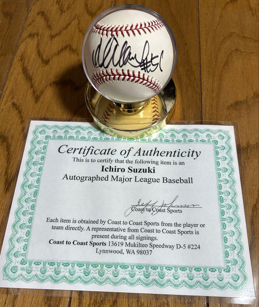 ひ*ろ様 ひろ　イチロー選手、2001年　ルーキーイヤー　直筆サインぼール
