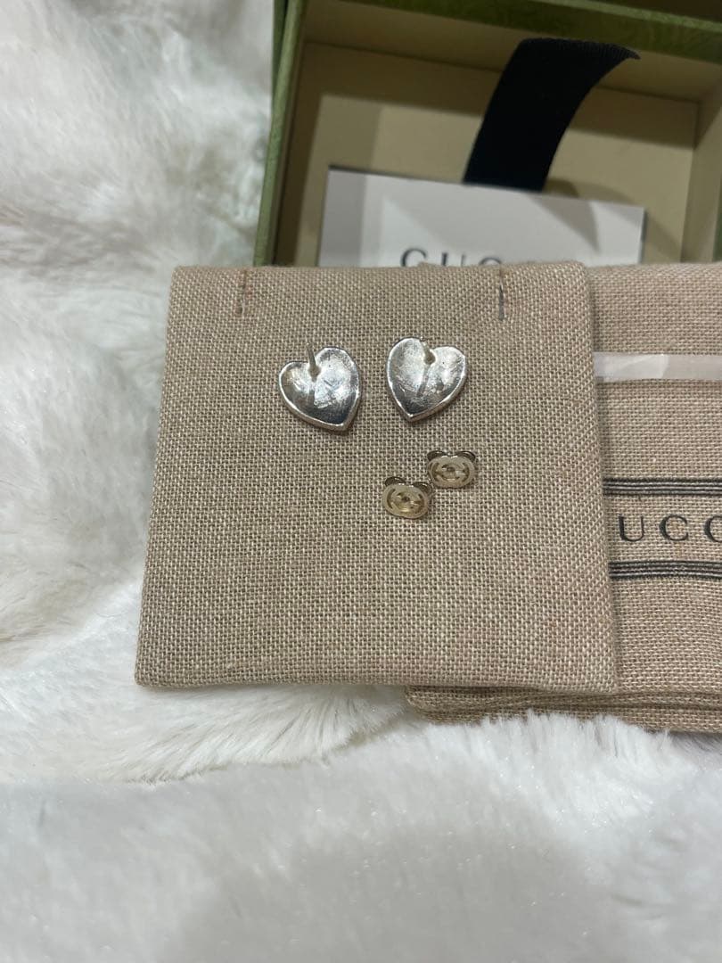 gucci ピアス ハート シルバー 箱あり 袋あり