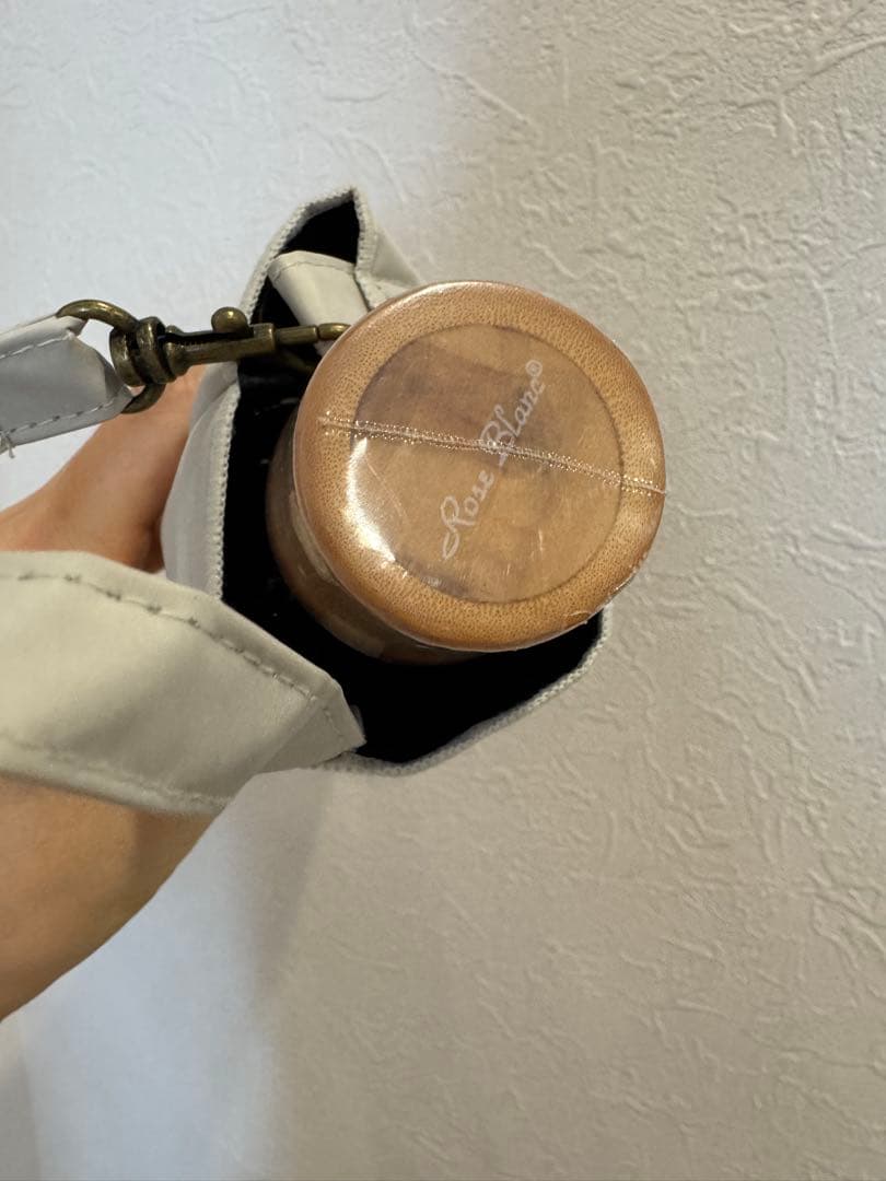 【美品】芦屋ロサブラン 完全遮光 日傘 3段折りたたみライトグレージュ