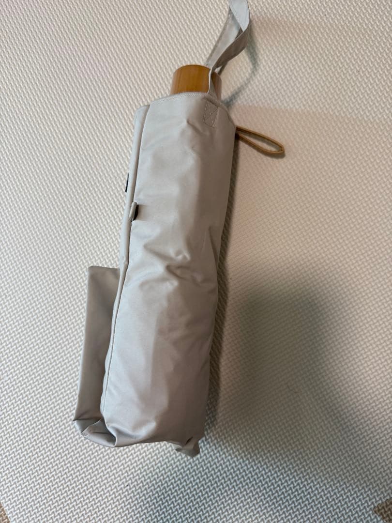 【美品】芦屋ロサブラン 完全遮光 日傘 3段折りたたみライトグレージュ