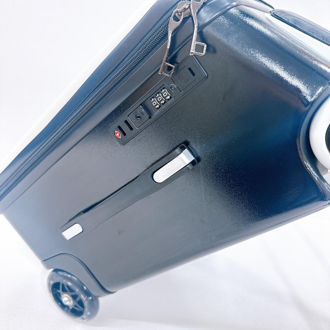 【美品】hopeholic 乗れるキャリーケース スーツケース 40L ホワイト