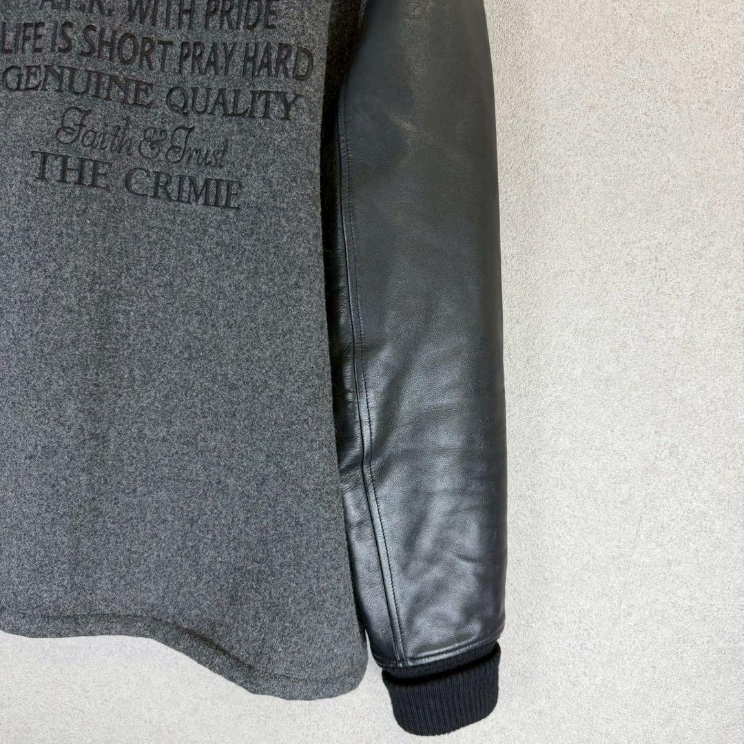 希少 美品 CRIMIE 周年記念 限定 袖レザー 切り替え