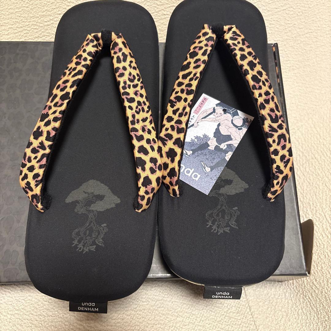 Denham unda雪駄ヒョウ柄 新品未使用XXL定価　¥29,700