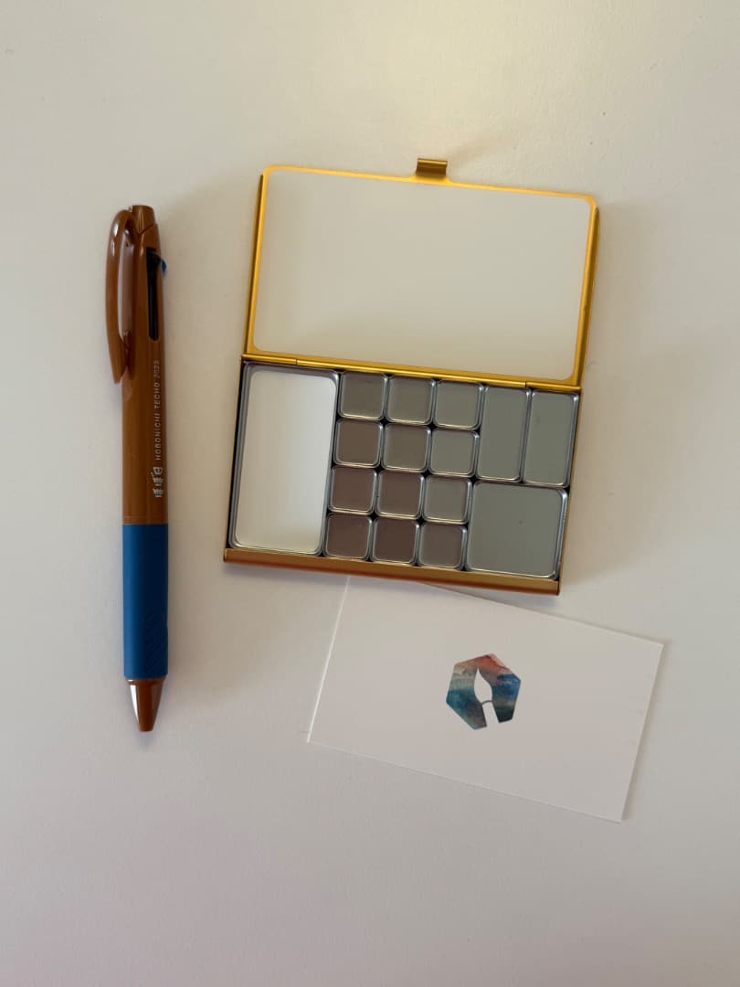 TRAVEL & SKETCH AMERICA 水彩絵具パレット ゴールド