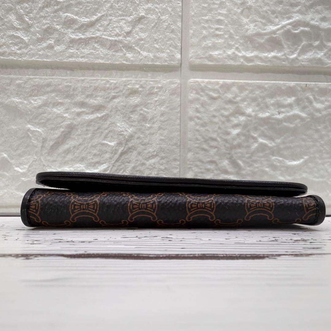 美品✨　セリーヌ　キーケース　6連　レザー　黒マカダム柄