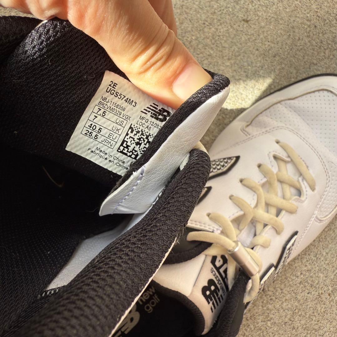 ニューバランス ゴルフシューズ 574 スパイクレス 25.5