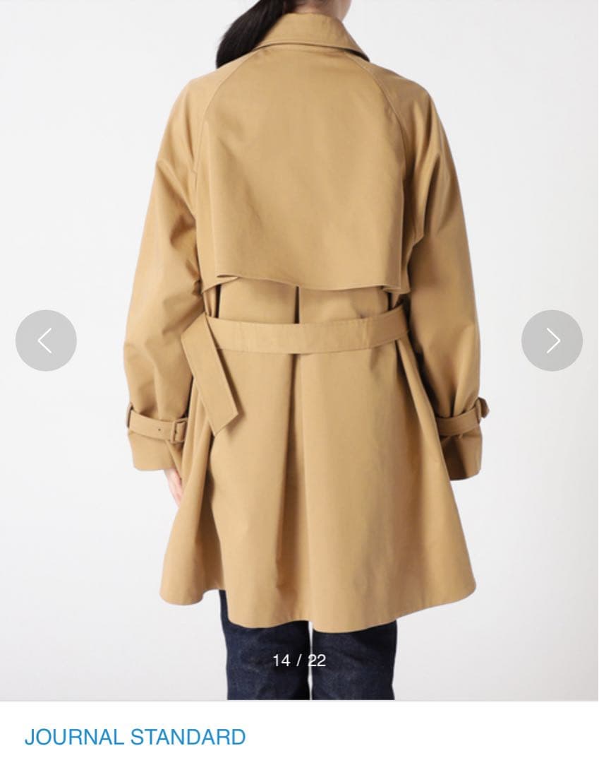 ジャーナルスタンダード ミドルレングスラフトレンチCT 36