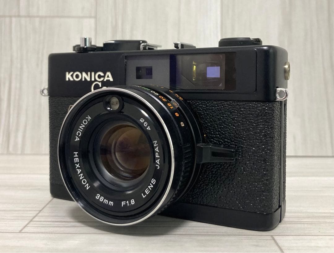 『動作確認済み』Konica C35 FD ブラックボディ フィルムカメラ