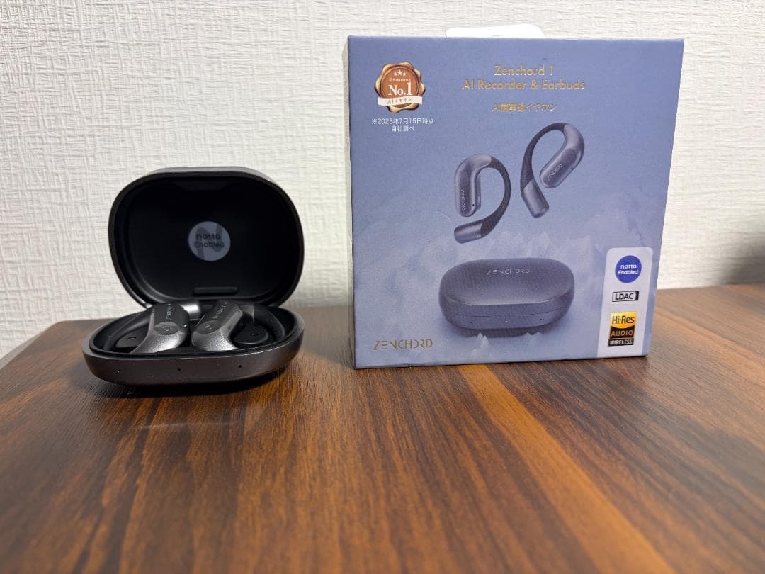 Zenchord 1 AI文字起こし録音イヤホン Notta アーバングレー