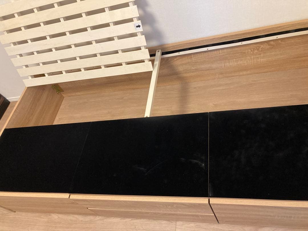 ニトリ シングルヘッドレスチェストベッドフレーム 引き出し付き