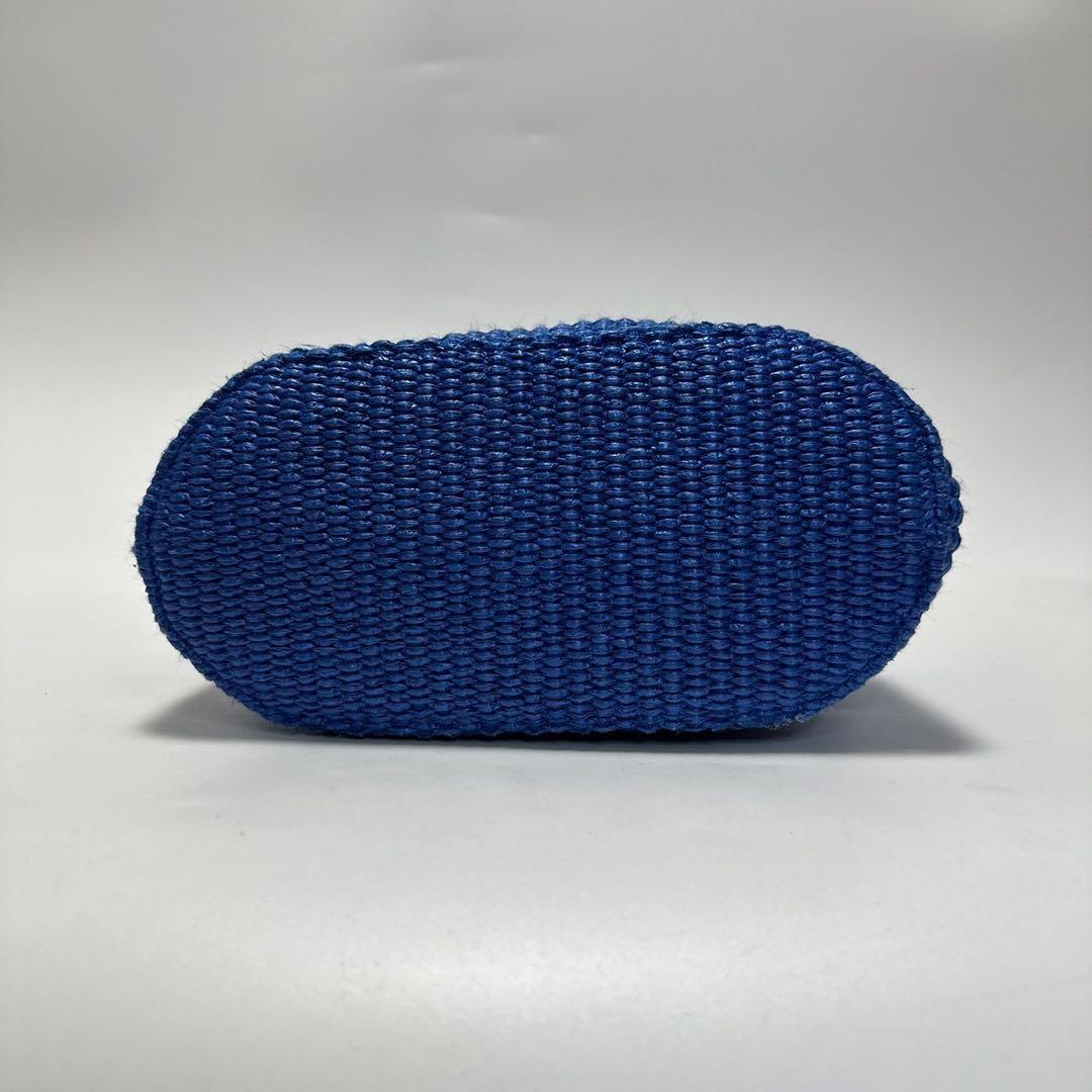 f88【極美品】ジミーチュウ　刺繍ロゴラフィア　2way ショルダーかごバッグ.