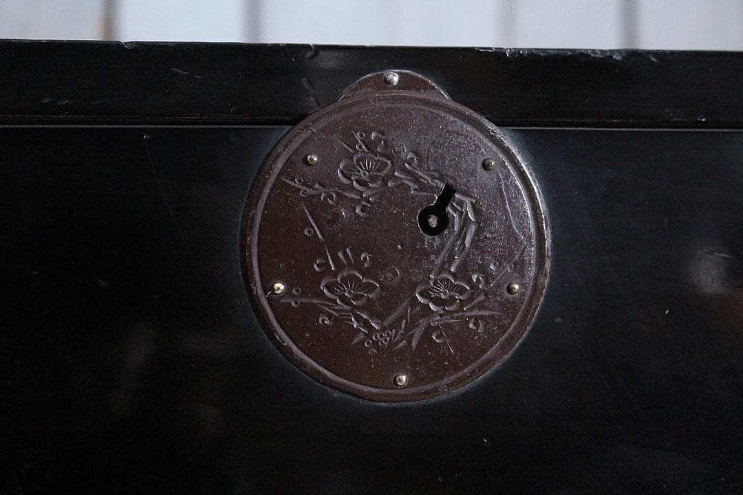 ゆず　綺麗な丸金具庄内箪笥　4杯　タンス　収納　古家具　古民家　時代家具