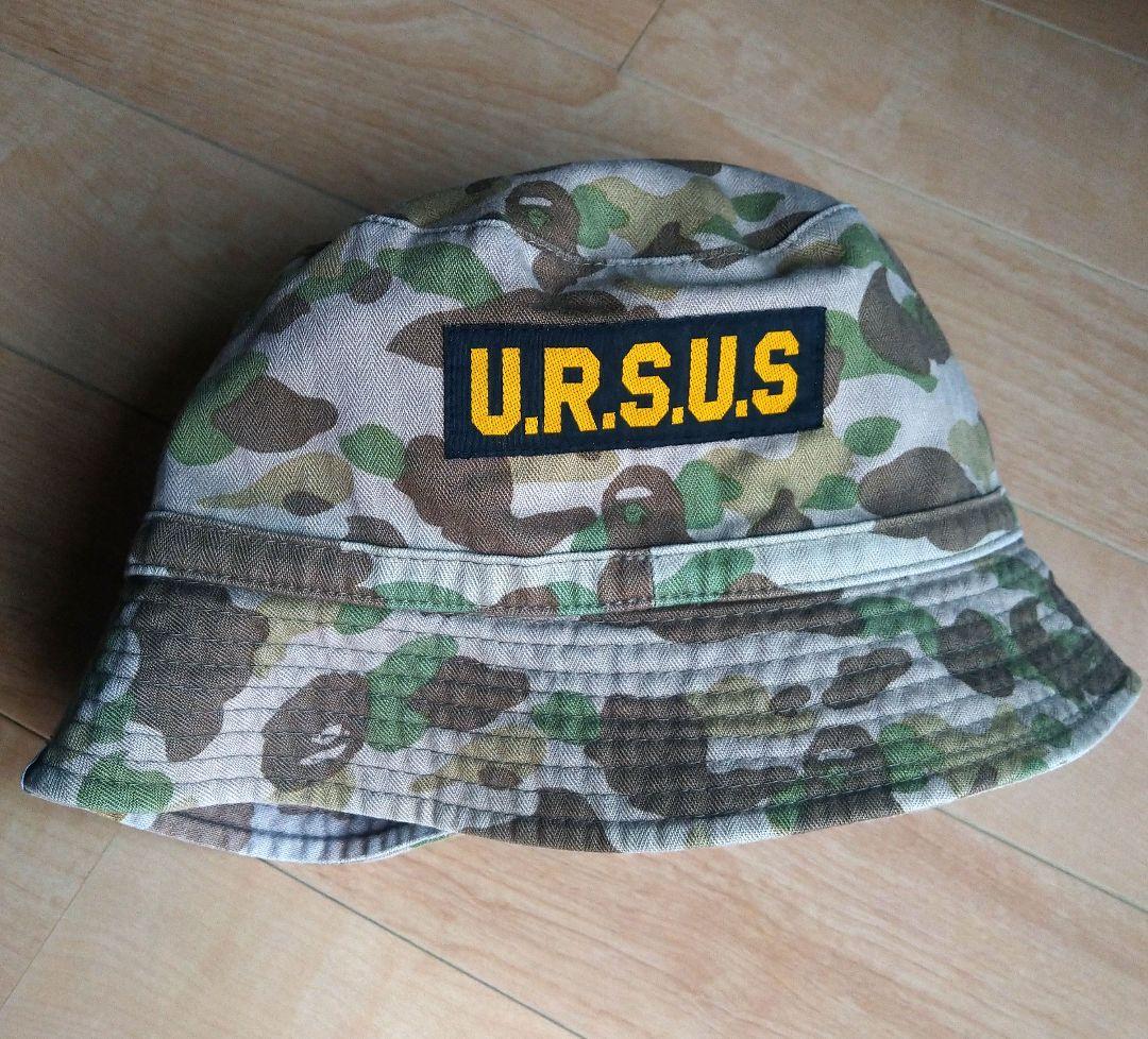 URSUS BAPE 　 ヘリンボーン 　猿迷彩　バケットハット　リバーシブル