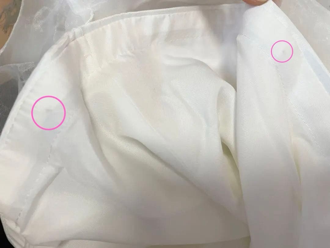 ココメロディ チュール レース ビジュー Vネック ウェディングドレス 9号