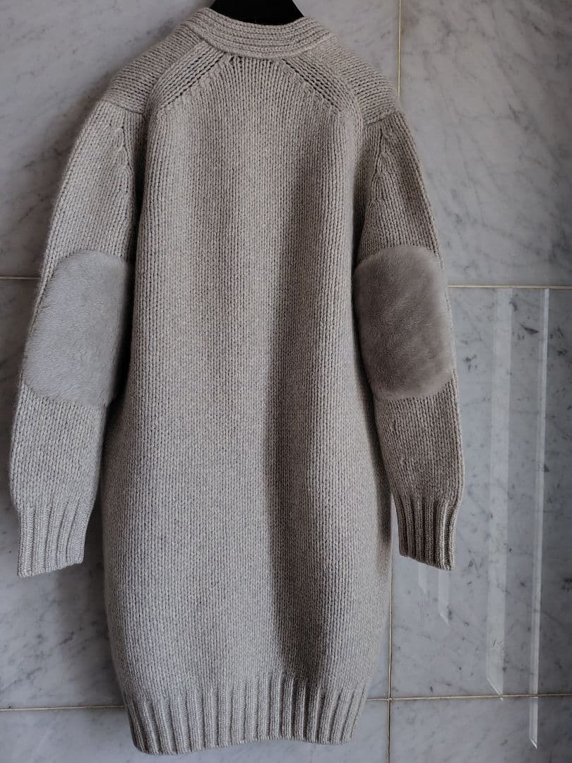 Drawer新品未使用ムートンパッチロングカーディガン