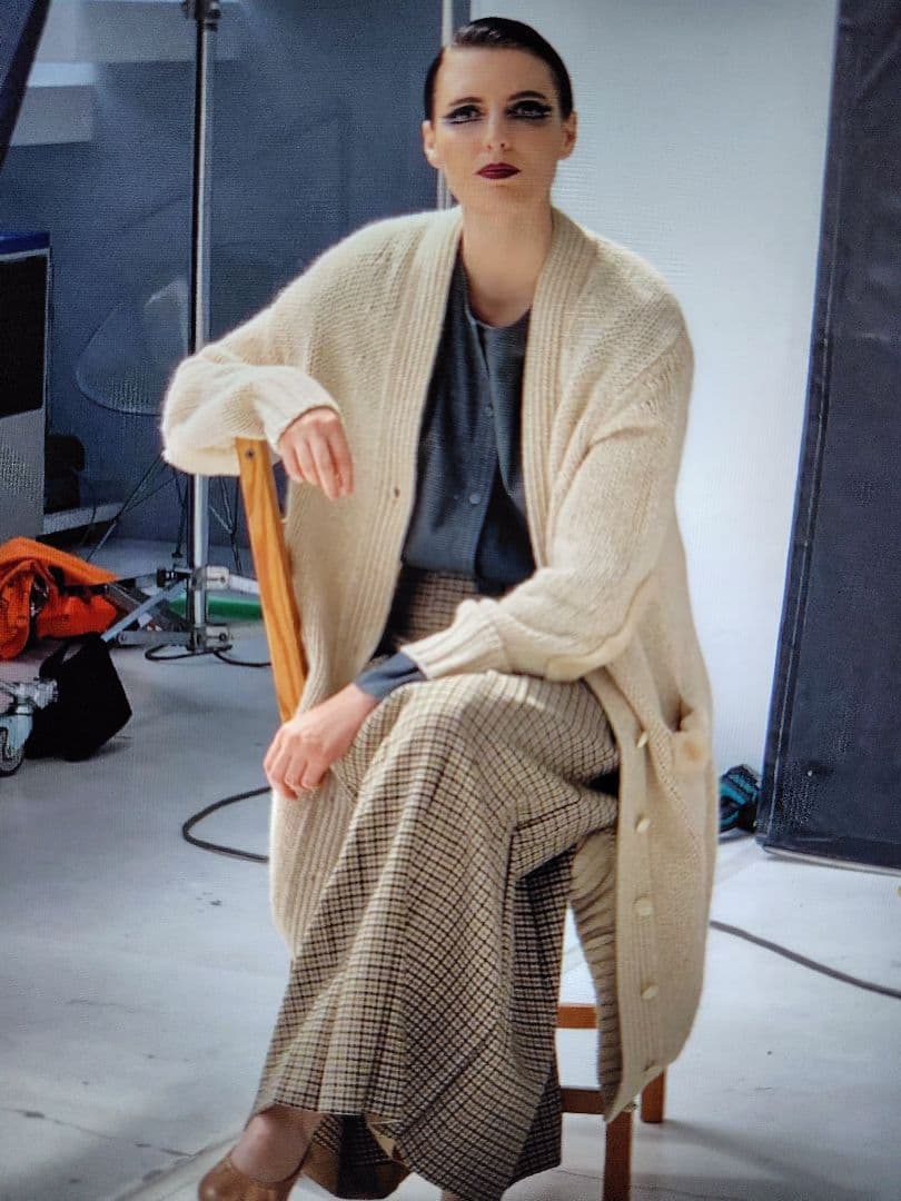 Drawer新品未使用ムートンパッチロングカーディガン