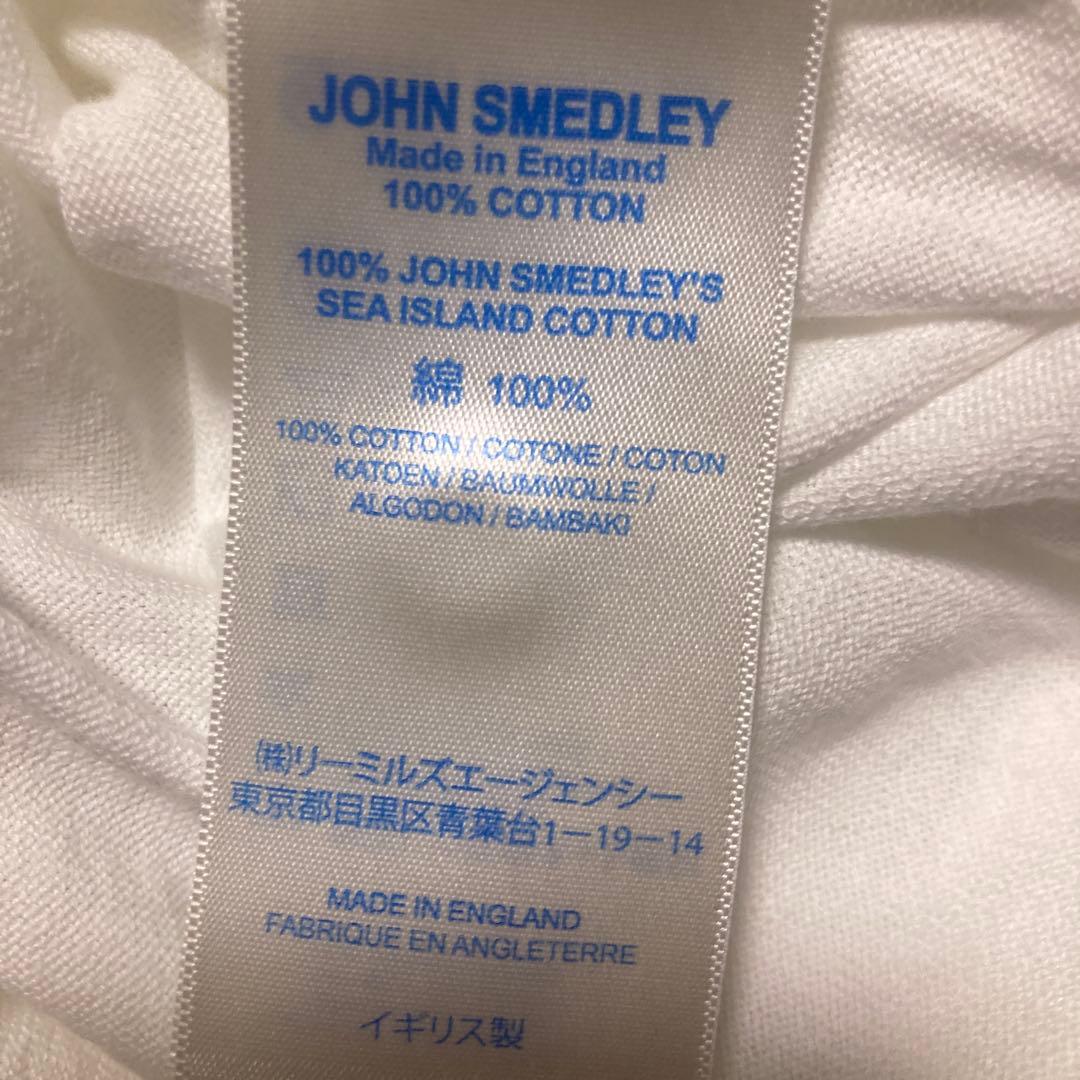 【匿名配送】ジョンスメドレー　ポロシャツ　白　希少ＸＬ