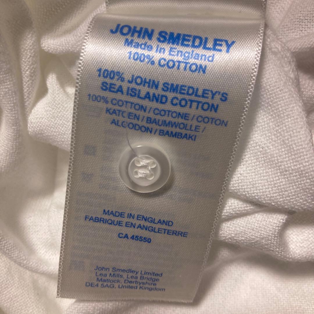 【匿名配送】ジョンスメドレー　ポロシャツ　白　希少ＸＬ