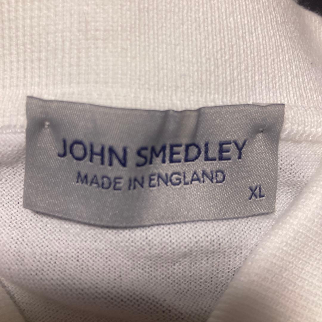 【匿名配送】ジョンスメドレー　ポロシャツ　白　希少ＸＬ