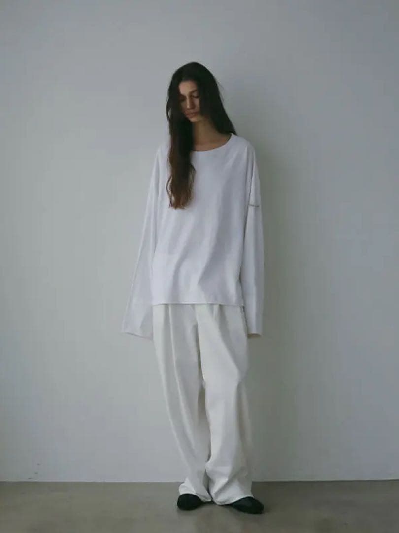 カットオフカフスロンTee (WHITE)