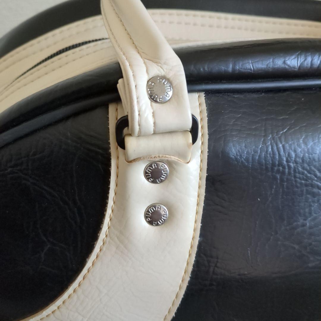 90s 00s プーマ PUMA ボストンバック エナメル レトロ 黒