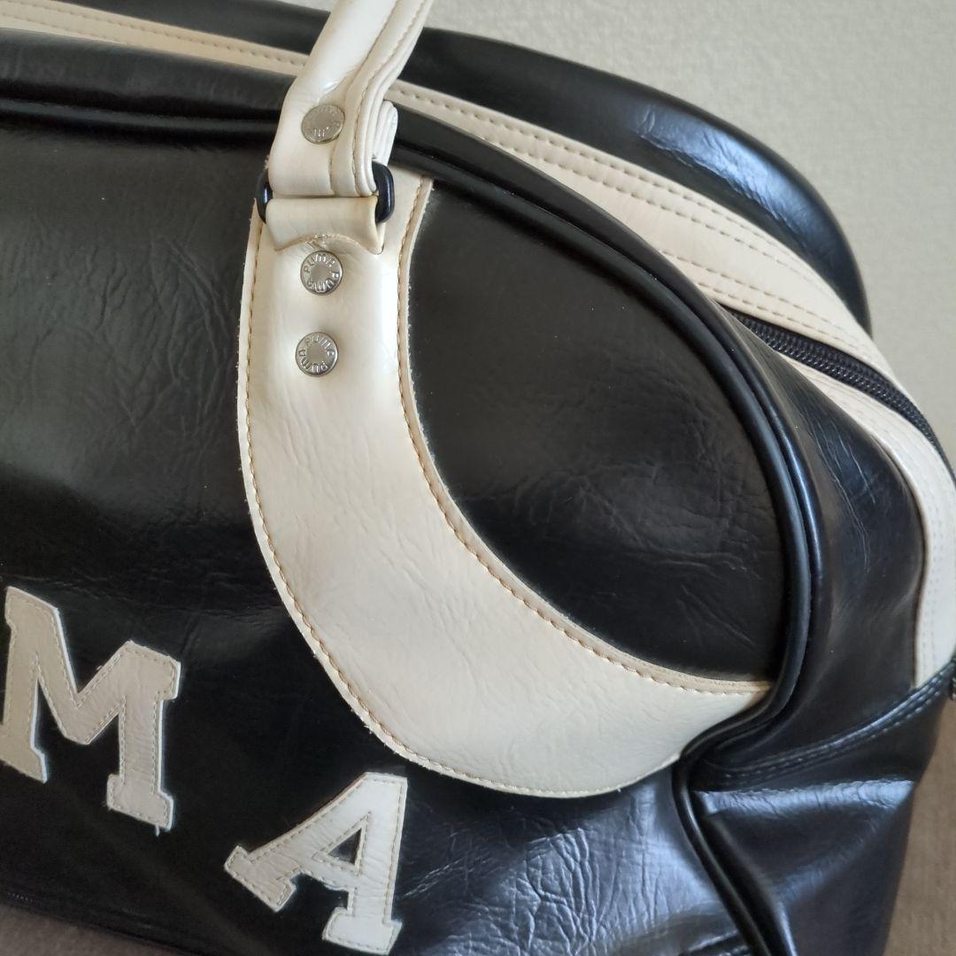 90s 00s プーマ PUMA ボストンバック エナメル レトロ 黒