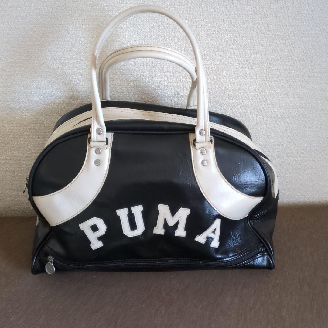 90s 00s プーマ PUMA ボストンバック エナメル レトロ 黒