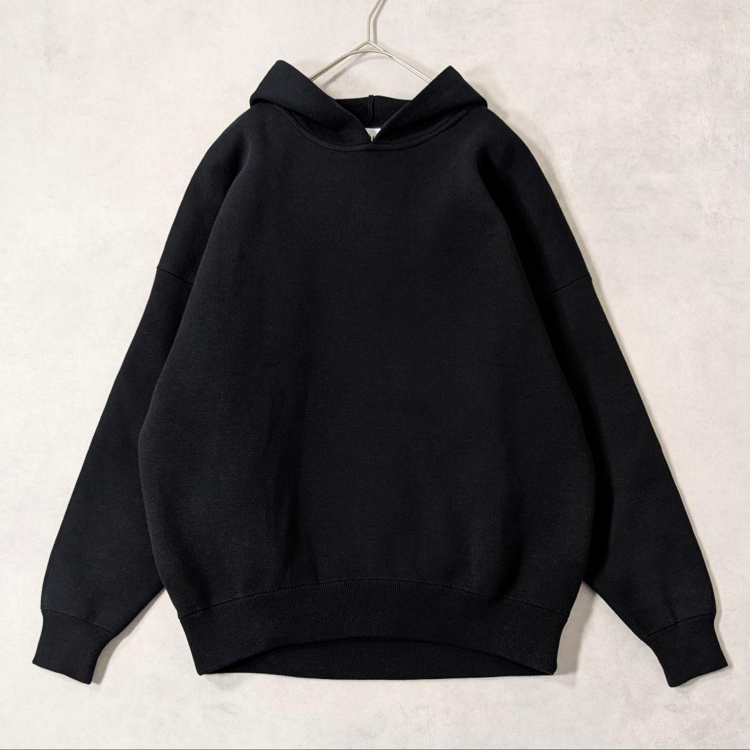 美品★ENFOLD エンフォルド COミラノリブパーカ サイズ38 ブラック